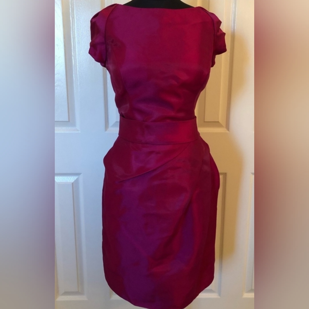 Magenta Dress w/Sleeves for All Occasions Enzoani Love Couture Sz 8-10 NWT
